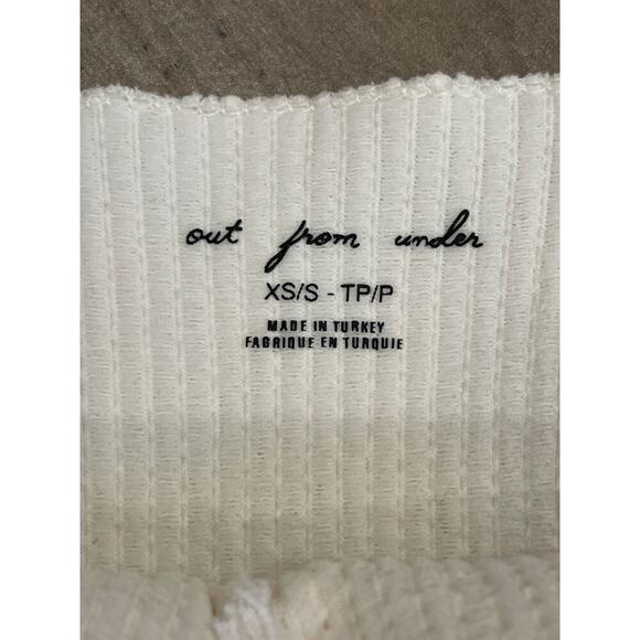 Out from Under by Urban Outfitters Bundle (2) Blue/Cream Cropped tank Tops. XS/S - Picture 4 of 7